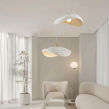 Nordic Designer Art LED Restaurant Pendant Light Living Room Dining Table Kitchen Stairs Cream Style Home Decoration 43cm 110-240V