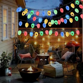 5M-20Leds Outdoor Solar Easter Easter Easter Easter Egg Rabbit Light String Indoor and Outdoor Courtyard Garden Path Easter Atmosphere Decorative Light String