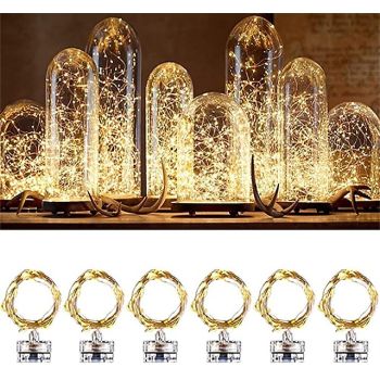 Elegant Wedding Reception Party 10pcs Waterproof LED Candles String Lights 1m 2m Copper Wire String Garland Submersible Vase Bottle Fairy Lamp for Christmas Wedding