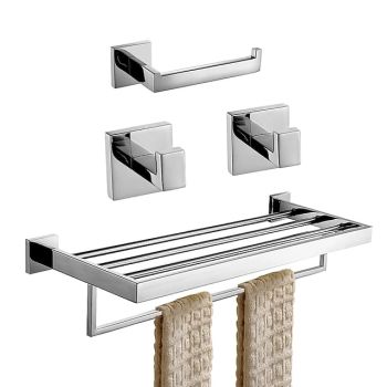 Toilet Paper Holder / Robe Hook / Bathroom Shelf New Design / Creative Contemporary / Traditional Stainless Steel + A Grade ABS / Stainless Steel / Metal 4pcs - Bathroom Wall Mounted