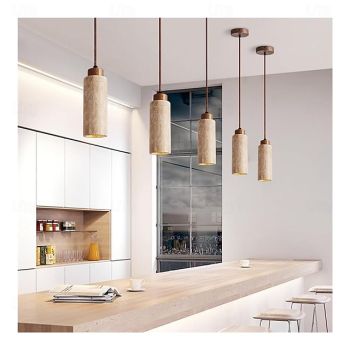 LED Pendant Light Stone Design Pendant Light Vintage Living Room Bedroom Dining Room 110-240V