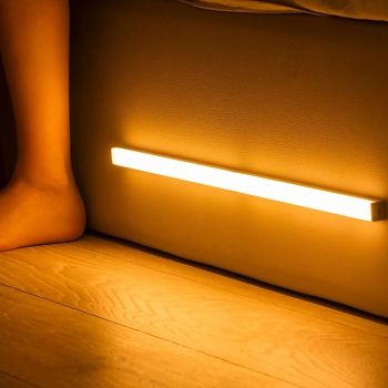 Under Cabinet Lighting, 20 LED PIR Motion Sensor Cabinet Light, Cupboard Wardrobe, Bed Lamp Under Cabinet Night Light, Smart Light Perception For Closet Stairs, Human Body Induction Light