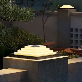 Outdoor Solor Post Light IP65 Waterproof Lamp Post Light Fixture Black Aluminum 60cm Exterior Post Lamp for Driveway Backyard Patio Garden