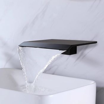Bathroom Sink Faucet - Waterfall Chrome / Electroplated / Painted Finishes Wall Installation Wall mountedBath Taps Top Quality
