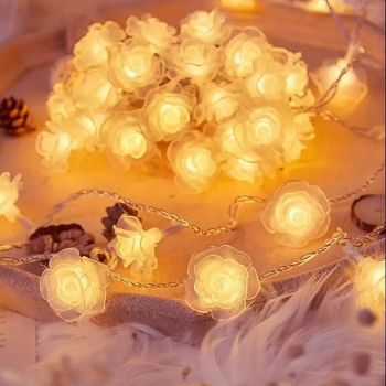 3M Rose String Lights 20 LEDs, Valentines USB Powered Fairy String Lights Warm White, Cold White, RGB for Wedding Decorative Lights, Indoor & Outdoor Decor