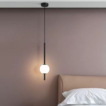 Nordic Pendant Lamp Glass Ball Pendent Lamp Glass Ball Bedroom Bedside Long Line Hanging Lamp Restaurant Decor Lamp Canteen Bar