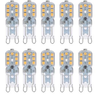 10pcs 2.5W LED Bi-pin Lights Bulbs 250lm G9 14LED Beads SMD 2835 Dimmable Landscape 30W Halogen Bulb Replacement Warm Cold White 360 Degree Beam Angle 220-240V 110-130V