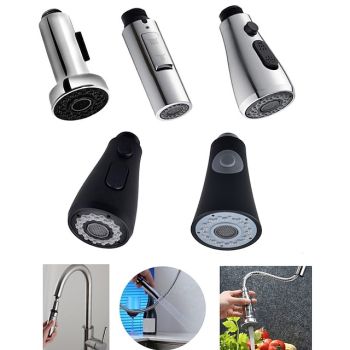 ABS Pull out Kitchen Shower Pull Out Sprayer Kitchen Faucet Replacement Shower Spray Head Chrome Finish Bathroom Accessories