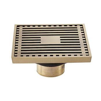 Floor Drain Solid Brass Block Hair Floor Register 1pc - Bathroom 10cm*10cm Bathroom Accessories