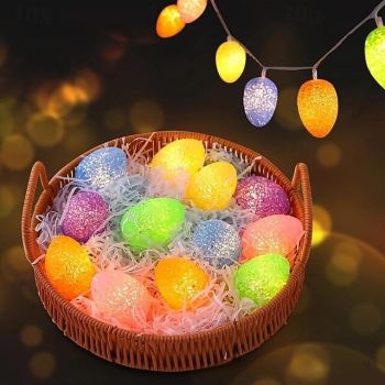 3M20Leds Easter Easter Easter Easter Egg Creative Light String AAA Battery Box Powered Easter Dinner Party Indoor Atmosphere Decoration Light String