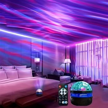 LED Starry Sky Projection Light Mini Remote Control Projector USB Plug-in Colorful Atmosphere Small Night Light for Halloween