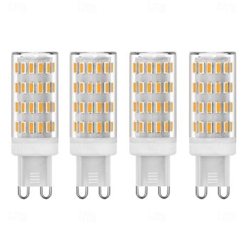 G9 LED Corn Bulbs Dimmable 5W 12V/24V AC/DC – 63LED 4014 for Chandelier, RV, Camper, Marine 4pcs