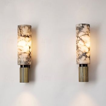 LED Wall Light Marble, Contemporary Wall Mount Indoor LED Wall Sconce, wall lamps Fixture for Bedroom Living Room