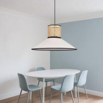 Bamboo Chandelier Retro Rattan 30cm E26/E27 Chandelier Ceiling Lighting is Applicable to Living Room Bedroom Restaurant Cafe Bar Restaurant Club 110-240V