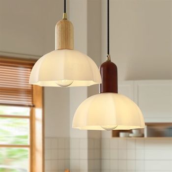 20 cm Pendant Lantern Design Geometric Shapes Pendant Light Glass Wood Glass Artistic Style Formal Style Modern Style Artistic Nordic Style 110-120V 220-240V