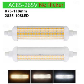 1/2pcs R7S LED Bulb High-Brightness 108LEDs No flicker 118MM LED Double-ended Lamp Replacement Metal Halide Solar Tube 85-265V