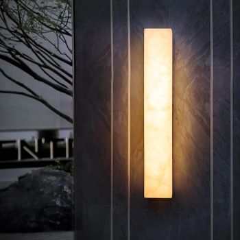 Outdoor LED Wall Lamp Waterproof 20W Marble Indoor Wall Light Modern Bedroom Warm White Light 110-240V