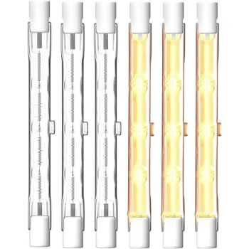 R7S 118mm T3 500W J118 Dimmable Double Ended J-Type Bulbs  Security & Landscape Lighting 220-240V/110-120V  6Pcs