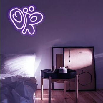 Olivia Glowing Neon Art Sign Light Dimmable Purple LED Light USB Powered Switch Control Perfect for Bedroom Living Room College Dorm Girls Room Decor Unique Gift Wall Decorations