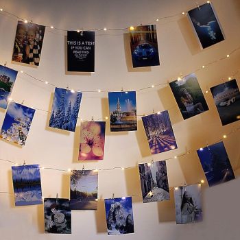 Photo Clip Light 50 Colorful LED Night Light Decoration for Dorm Party Light Hall Bedroom Atmosphere Light Party Wedding Decoration Light Configuration 50 Clips 1 Set