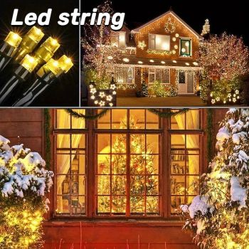 Solar Fairy Lights Outdoor Light Strings Waterproof 8 Modes 10m 100leds String Light Outdoor Lighting For Party Garden Christmas Outdoor New Year Holiday Decoration