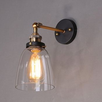 25.5cm  LED Wall Light Single Design Rustic / Lodge Wall Lamps  Metal Retro Industrial Style Wall Sconces Entry and Mudroom Glass Light Vintage Industrial 110-120V 220-240V 60 W