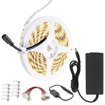 LED Strip Light 10M 32.8 ft 24V High-end LED Strip Lights Kit High Density 1200 LEDs 2835 SMD LED 72W CRI 80 DC24V LED Tape Lights for Under Cabinet Kitchen Commercial  Lighting Project