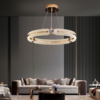 40 cm Circle Pendant Light LED Chandelier Aluminum Luxury Nordic Style 220-240V