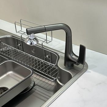 Kitchen faucet - Single Handle One Hole Electroplated / Painted Finishes Pull-out / Pull-down / Standard Spout Centerset Modern Contemporary Kitchen Taps Pull Down Kitchen Faucets