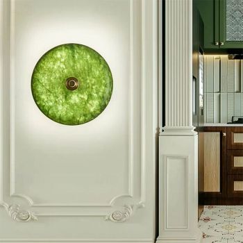 Marble Wall Sconce, Modern Wall Light Fixtures, Farmhouse Wall Sconces with Clear Glass Shade, Wall Lights for Living Room, Bedroom, Stair, Bathroom, Hallway 110-240V