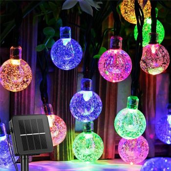 Solar String Lights Outdoor 100LED Globe Fairy Waterproof Lights  8 Mode 12M/40Ft Indoor/Outdoor Solar Powered String Lights for Garden Patio Yard Home Christmas Parties Wedding