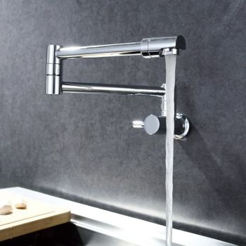 Kitchen faucet - Single Handle One Hole Chrome Pot Filler Wall Mounted Contemporary Kitchen Taps  Pot Filler
