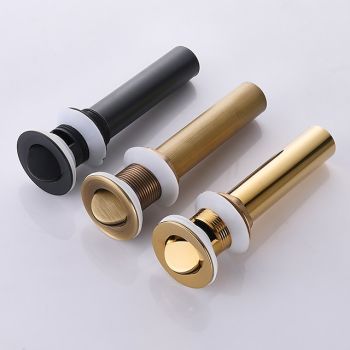 Electroplated  Pop-up Water Drain With Overflow Superior Quality Faucet Accessory Antique Brass Golden and Black Finished Bathroom Accessories