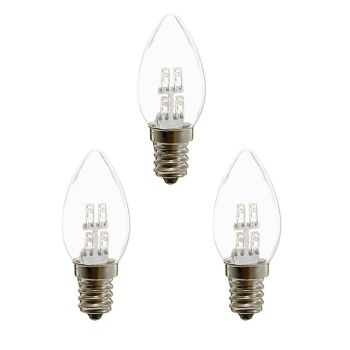 3pcs LED Night Light Bulb 1W Candelabra E12 Daylight Warm White for Bedroom Porch Stairway Lamp Christmas Lighting
