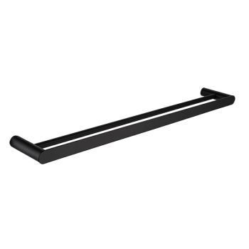 Multifuntion Towel Bar New Design Stainless Steel 2-tower Bar Wall Mounted for Bathroom Black 1pc