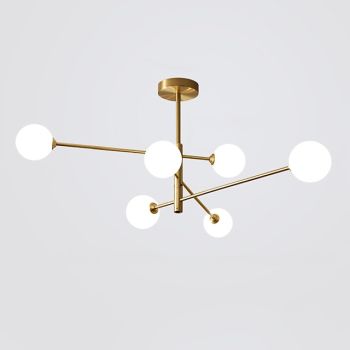 105 cm LED Ceiling Light Nordic Style Cluster Design Modern Geometric Shapes Single Design Pendant Light Metal Sputnik Gold Black Electroplated 110-120V 220-240V