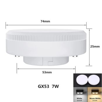 4pcs 1pcs LED Cabinet Light Bulb GX53 Replacement 7W Without Main Light PC Cover Down Light Ceiling Light Energy Saving 220-240V