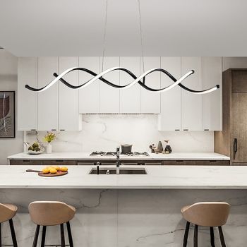 LED Pendant Light 100 cm Line Design Pendant Light Metal Painted Finishes LED Nordic Style 220-240V