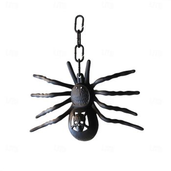 1 Pc Halloween simulation big spider 7 color changing LED luminous decorative light indoor and outdoor restaurant room party prank horror eerie atmosphere light