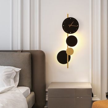 LED Wall Lights Clock Design Circle Design Dimmable 71cm Creative Aisle Bedroom Living Room Background Wall Decoration Wall Sconce Lighting 110-240V