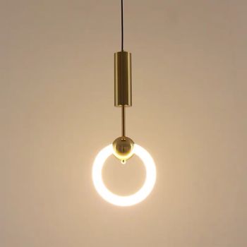 20cm LED Pendant Light Modern Nordic Ring Circle Desgin Bedside Light Living Room Bedroom Dining Room Metal Electroplated Modern 110-120V 220-240V