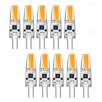 10pcs LED G4 Bi-pin Lights 2W Bulbs High Efficiency Light, No Flickering for Crystal Chandelier, Pendant, Kitchen, Study, Toilet