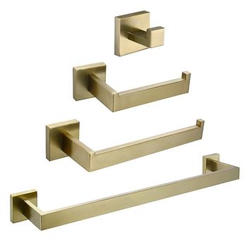 Bathroom Accessory Set / Towel Bar / Toilet Paper Holder New Design / Creative Contemporary / Modern Stainless Steel / Low-carbon Steel / Metal 4pcs - Bathroom 1-Towel Bar Wall MountedBath Hardware
