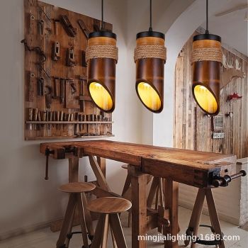 26 cm Pendant Lantern Design Geometric Shapes Pendant Light Bamboo Vintage Nature Inspired 110-120V 220-240V