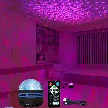 Star Projector Galaxy Projector Ocean Wave Projector Water Light Projector Valentine's Gift for Bedroom Night Light Projector Gaming Room, Home Theater, Ceiling, Room Decor,for Halloween