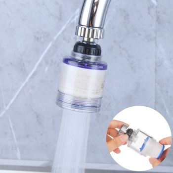 Faucet Water Filter for Bathroom Kitchen Sink, ABS Purifier Sprayer Shower Head Filter for Face Skin Wash, 5pcs Filter Element PP Cotton, Hard Water Filtration Remove Chlorine Fluoride Heavy Metals Bathroom Accessories