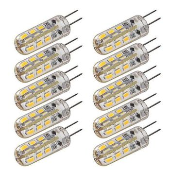 10pcs G4 Bi Pin 1.5w LED Corn Light Bulbs 15W T3 Halogen Bulb Equivalent 150LM SMD 3014 Warm Cold White for RV Ceiling Fans Lighting DC 12V