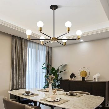 Industrial Pendant Light Restaurant Pendant Light Universal Joint Head Adjustable Rotating Bulb Socket Industrial Retro Ceiling Light Fixture Height Adjustable 85-265V