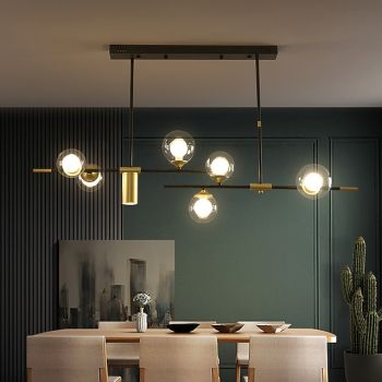 LED Chandeliers 106cm Nordic Pendant Lights Living Dinning Kitchen Hanging Lamp Modern Glass Ball Chandelier Lighting Bedroom Lamp 110-240V