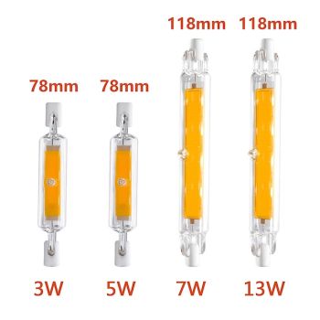 R7S LED COB Light Bulb 78MM 3W 5W 118MM 7W 12W J78 J118 Double Ended Flood Light Landscape Lights Warm Cold White AC 110V 220V